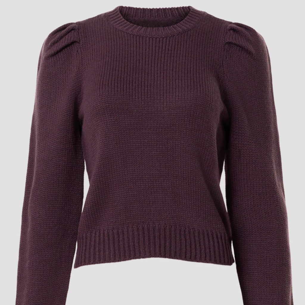 Derek Lam 10 Crosby X Rtr Puff Sleeve Sweater In Purple, Xl